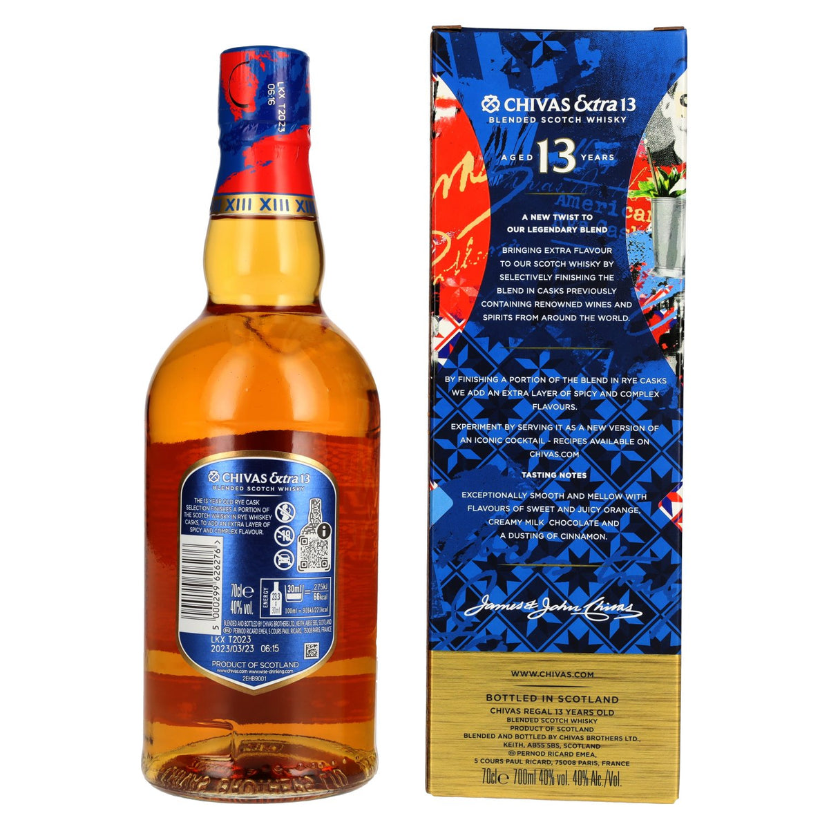 Chivas Regal EXTRA 13 Years Old AMERICAN RYE CASKS Finish 40% vol. 0.7 l in a gift box