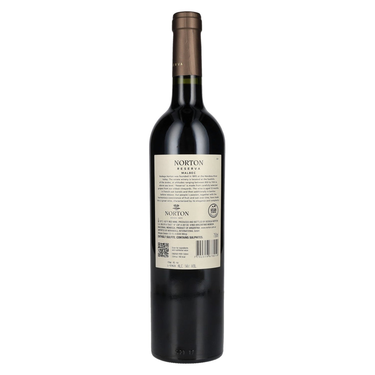 Bodega Norton Reserva Malbec 2025 14% ABV 0.75 l