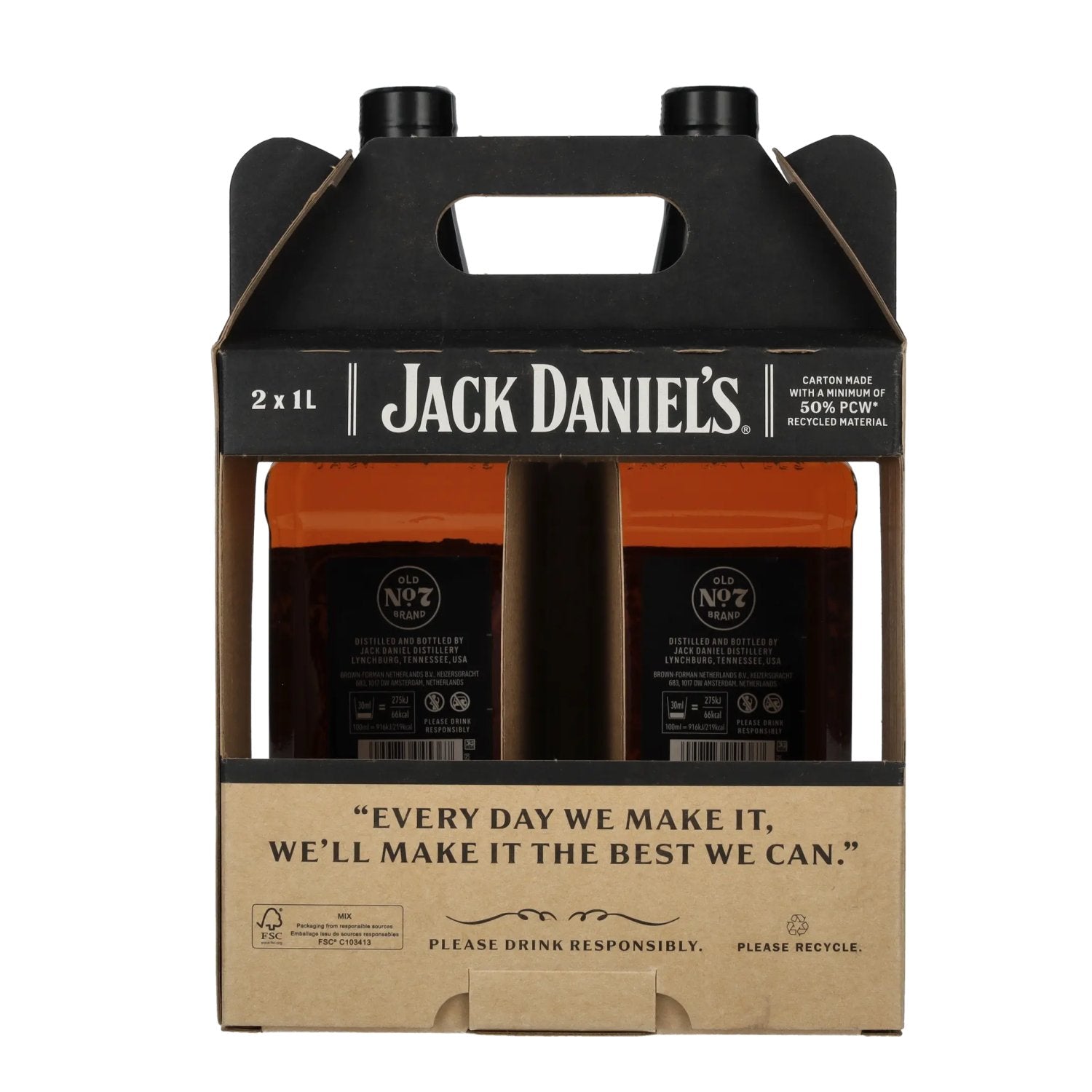 Jack Daniel's Tennesse Whiskey TWINPACK 40% Vol. 2x1l in Geschenkbox