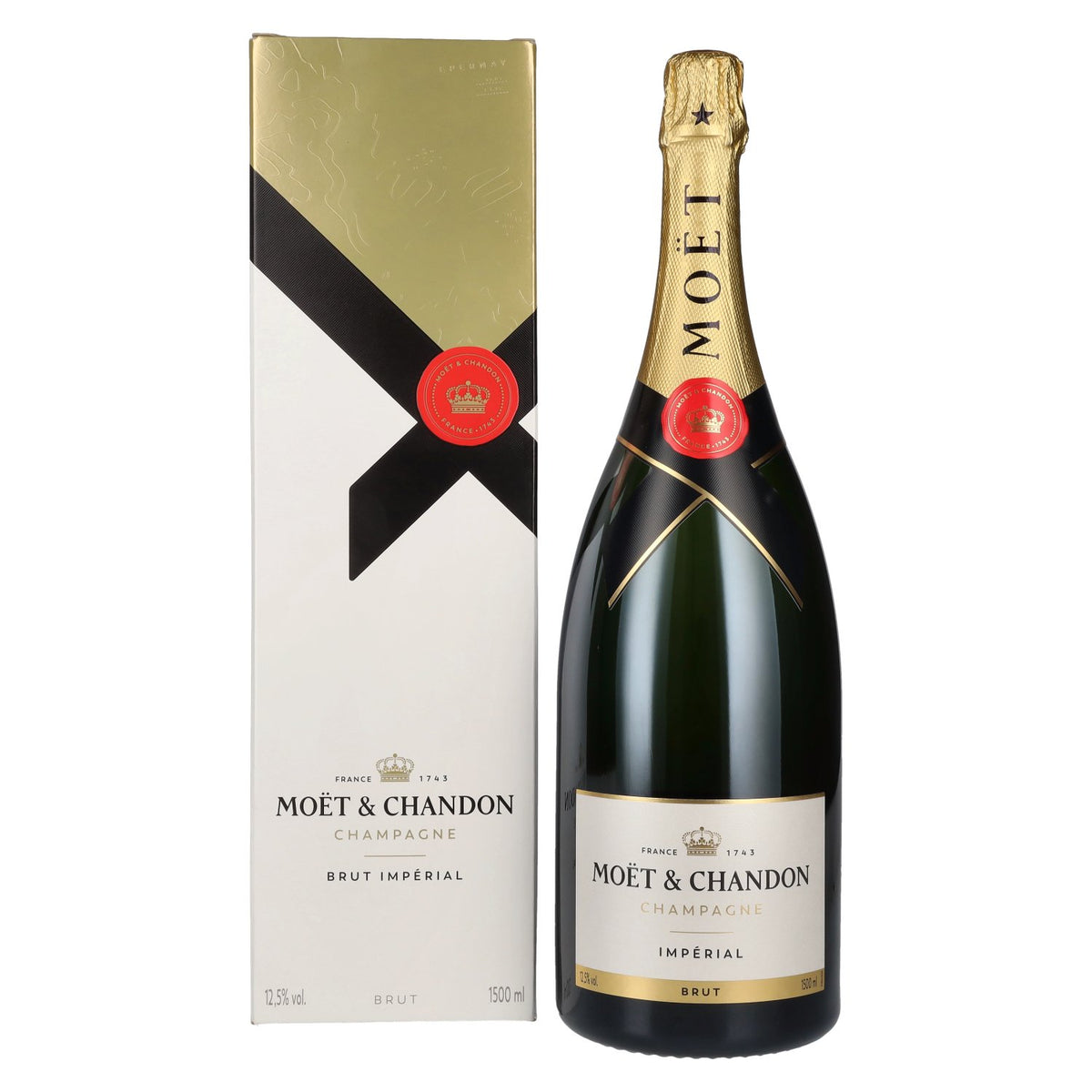 Champagne Moët &amp; Chandon IMPÉRIAL Brut 12,5 % vol., 1,5 l, dans un coffret cadeau
