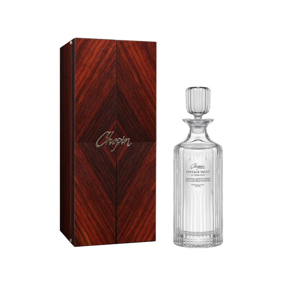 Chopin 30 Years Old Vintage Vault Original Batch Vodka 43,6 % vol., 0,7 l, dans un coffret en bois