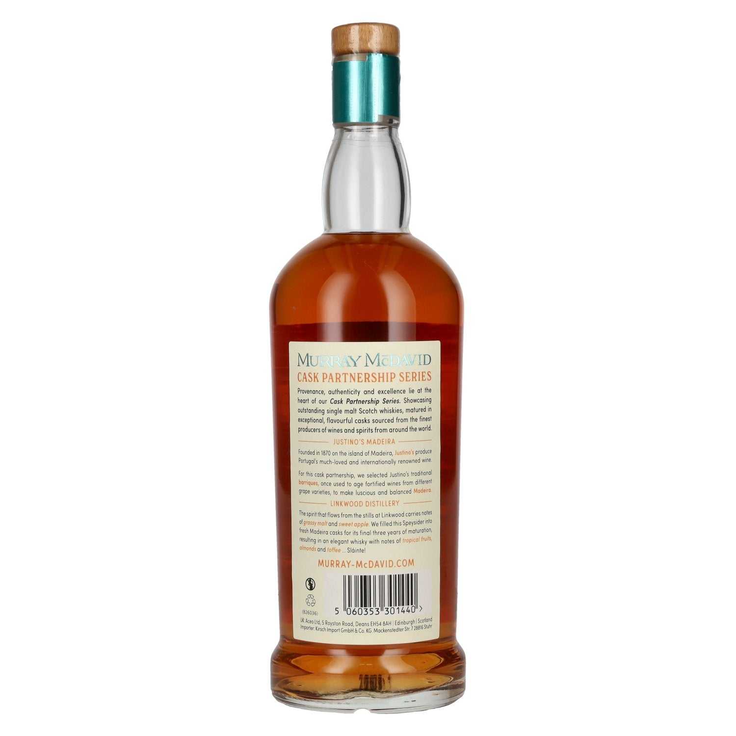 Murray McDavid PARTNERSHIP SERIES 8 Years Old Linkwood Justino's Madeira Cask 2017 55.2% ABV 0.7l