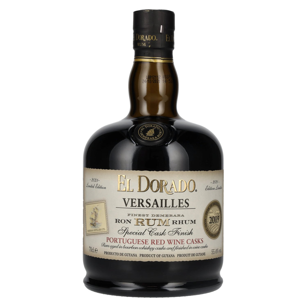 El Dorado Rum VERSAILLES Special Portuguese Red Wine Casks 2005 55.4% vol. 0.7l