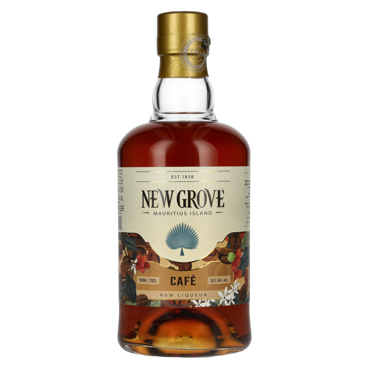 New Grove Café Likeur uit Mauritius 26% vol. 0,7 l