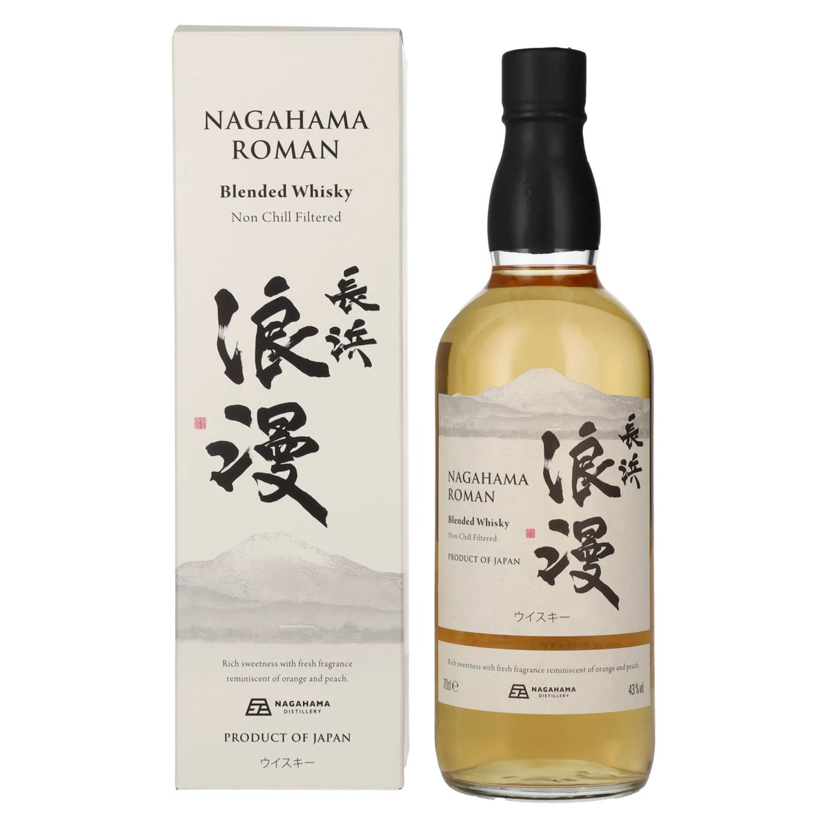 Nagahama Roman Blended Whisky 43% ABV, 0.7 litres, in a gift box