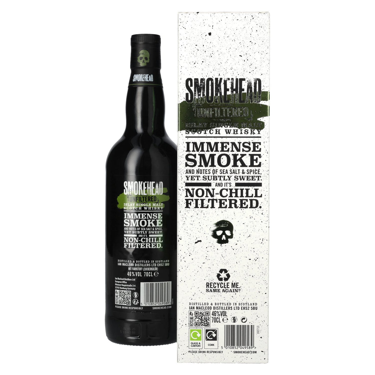Smokehead UNFILTERED Islay Single Malt Scotch Whisky 46% vol. 0.7 l in a gift box