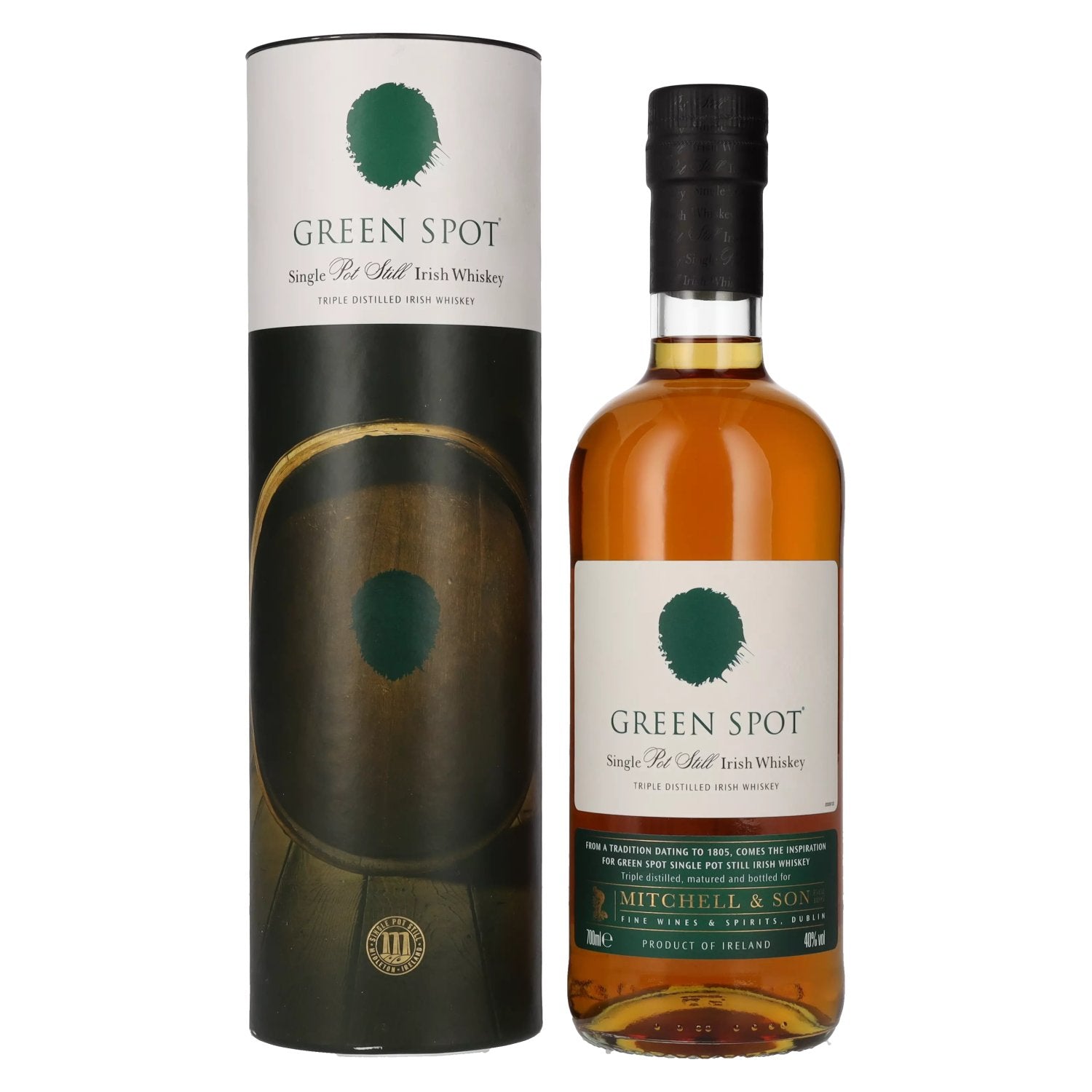 Green Spot Single Pot Still Irish Whiskey 40% Vol. 0,7l in geschenkverpakking