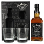 Jack Daniel's Tennessee Whiskey 40% vol. 0,7 l in een geschenkverpakking met 2 rocksglazen