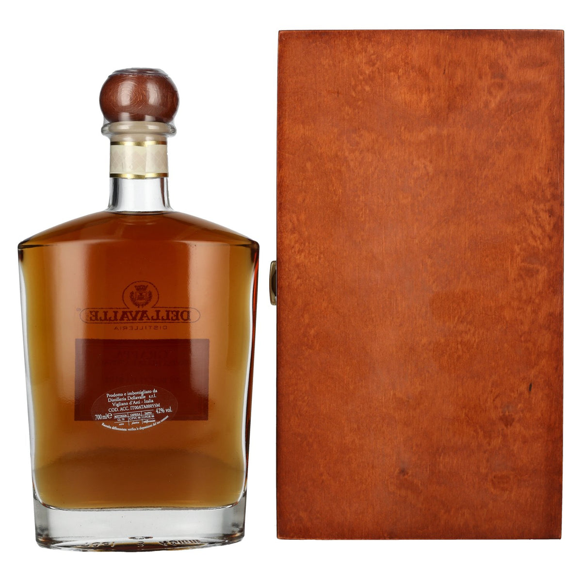 Dellavalle Grappa Demerara Aged in Rum Casks Edition 07 42% ABV 0.7l in a wooden box