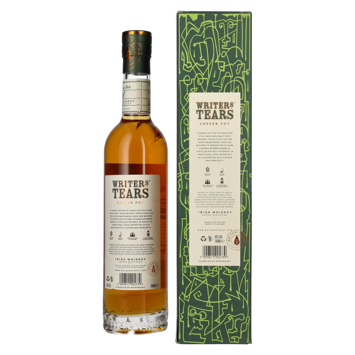 Writer's Tears COPPER POT Irish Whiskey 40% vol. 0,7 l in geschenkverpakking
