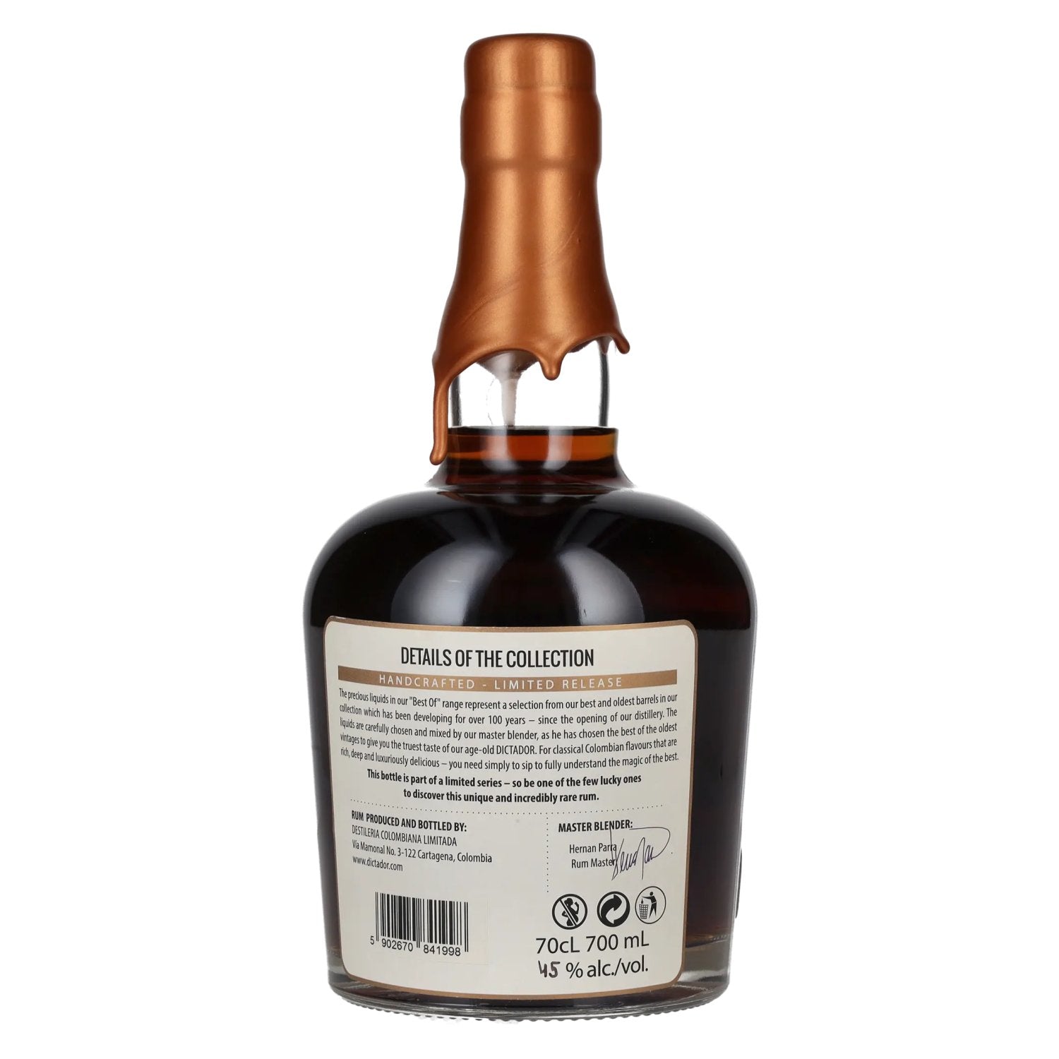 Dictador BEST OF 1980 EXTREMO Colombian Rum 37YO/200617/EX-B098 45% Vol. 0,7l