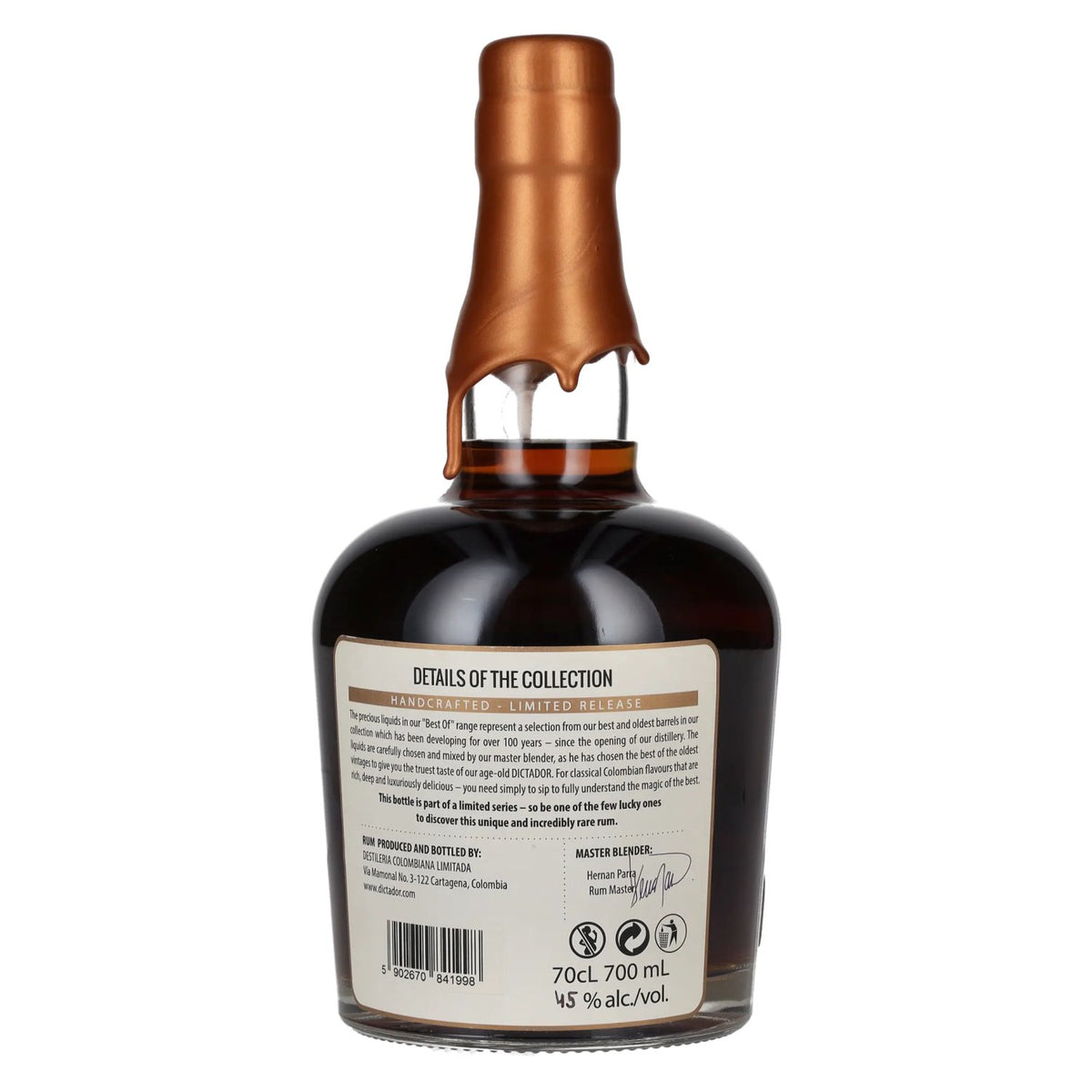 Dictador BEST OF 1980 EXTREMO Colombiaanse rum 37 jaar oud/200617/EX-B098 45% vol. 0,7 l