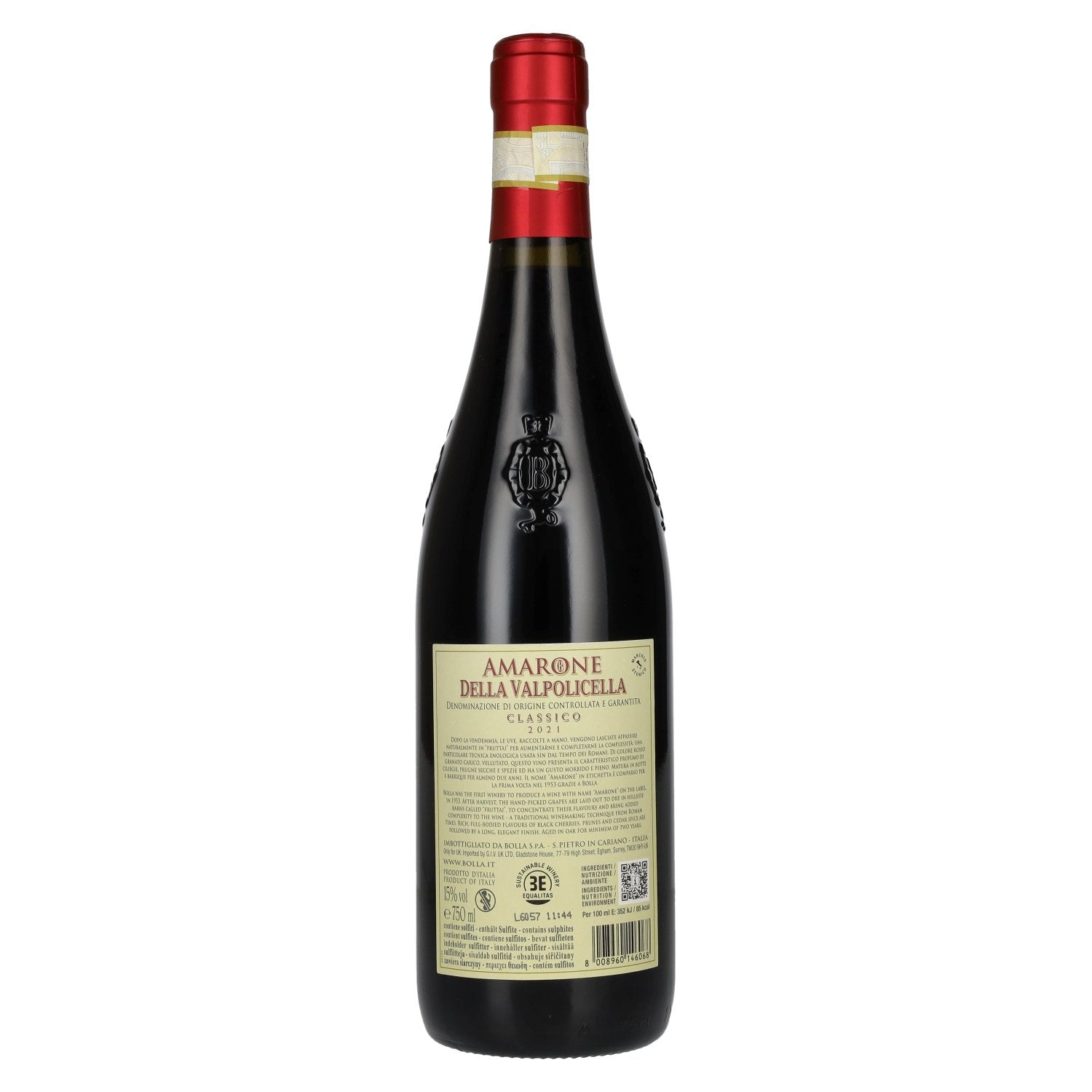 Bolla Amarone della Valpolicella Classico DOCG 2021 15% ABV 0.75l