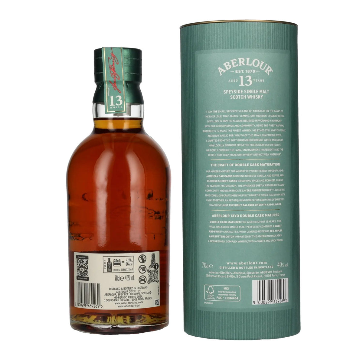 Aberlour 13 Years Old DOUBLE CASK MATURED Travel Exclusive Speyside Single Malt 40% Vol. 0,7l in gift box