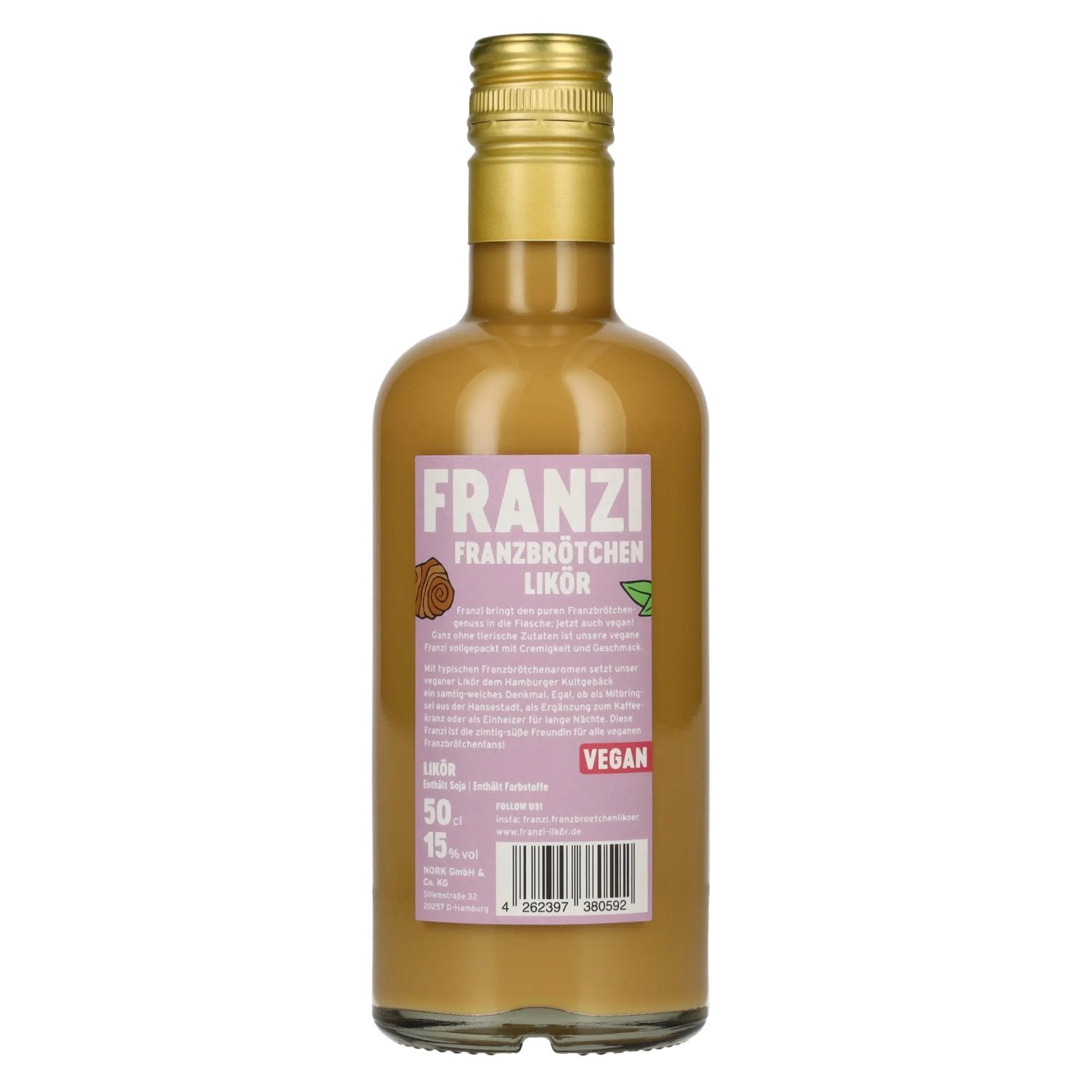 Franzi Franzbrötchen VEGAN Likör 15% Vol. 0,5l