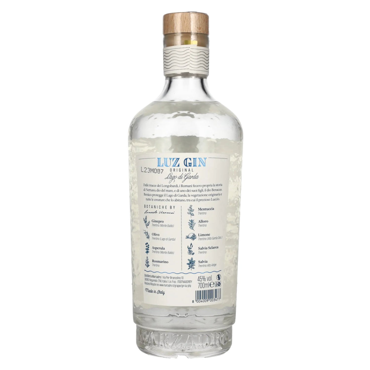 Marzadro LUZ Gin Classic Edition 45% vol. 0.7 l