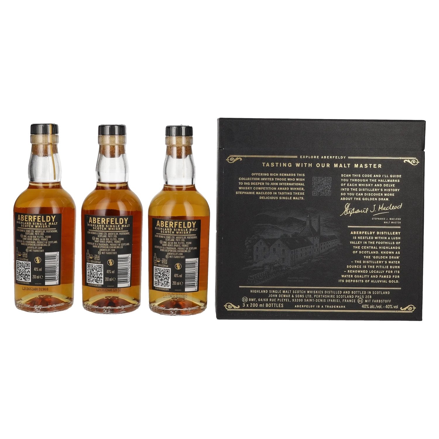 Aberfeldy The Golden Dram Single Malt Tasting Collection 40% Vol. 3x0,2l in geschenkverpakking