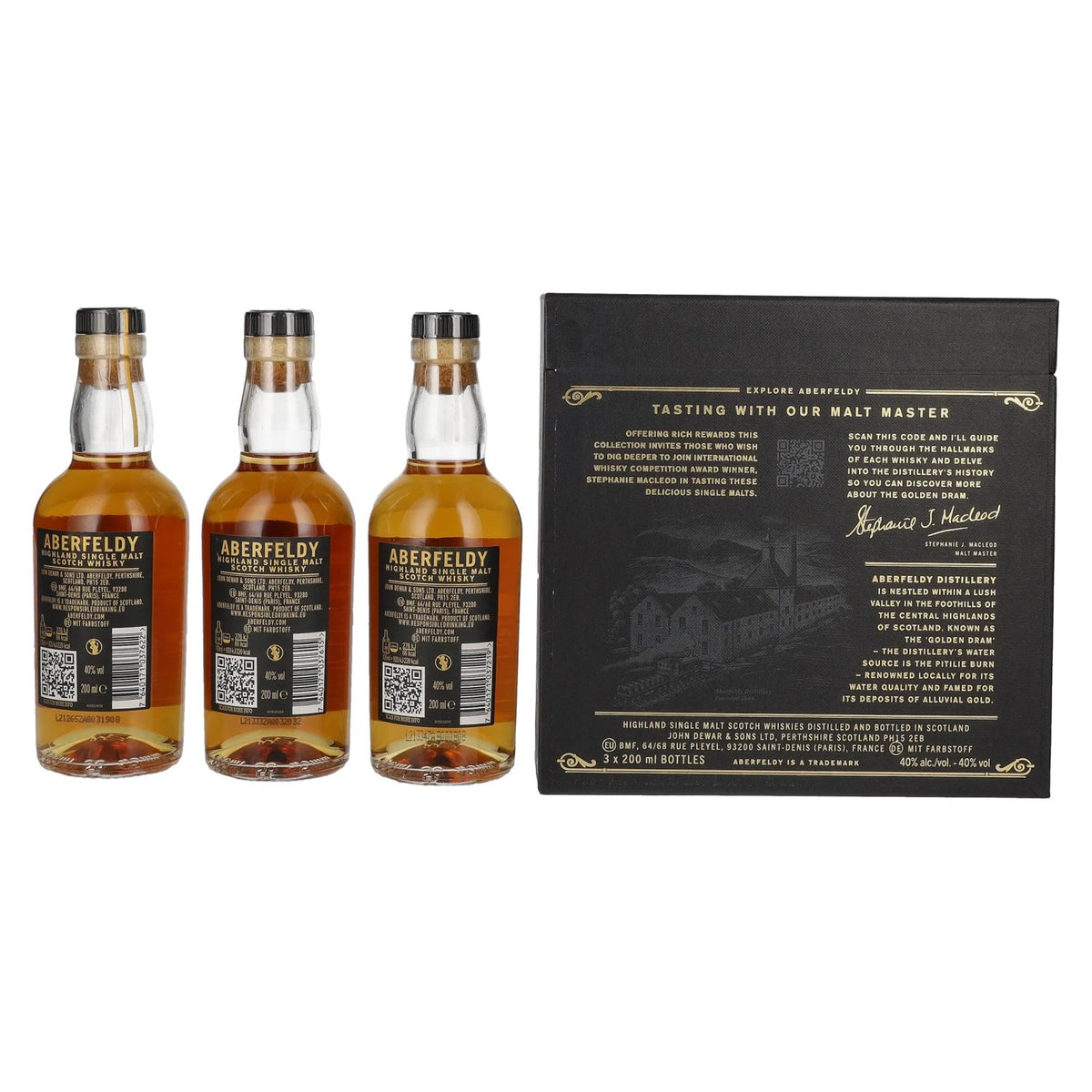 Aberfeldy The Golden Dram Single Malt Tasting Collection 40% vol. 3 x 0.2 l in a gift box