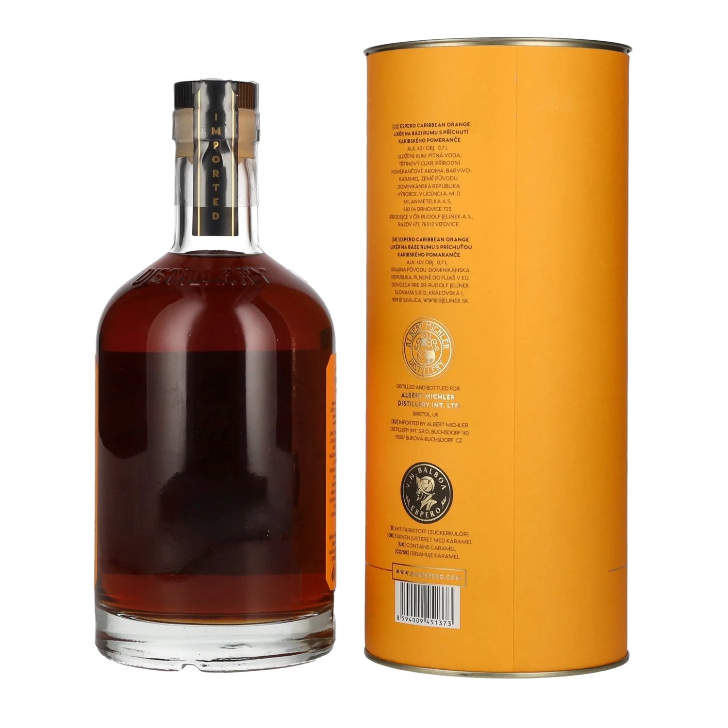 Ron Espero Caribbean Orange Liqueur 40% Vol. 0,7l in Geschenkbox
