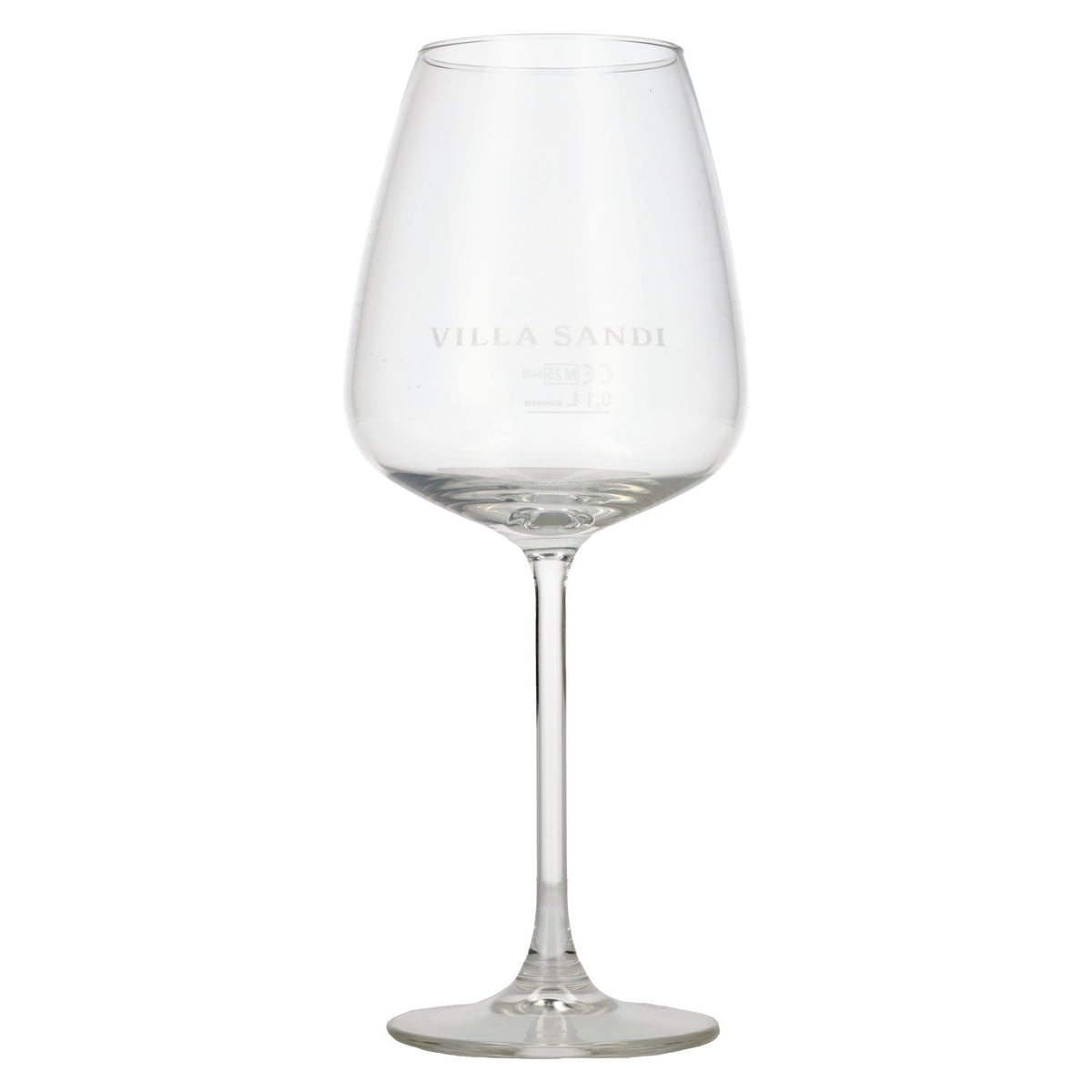 Villa Sandi stemmed glass with 0.1 litre mark