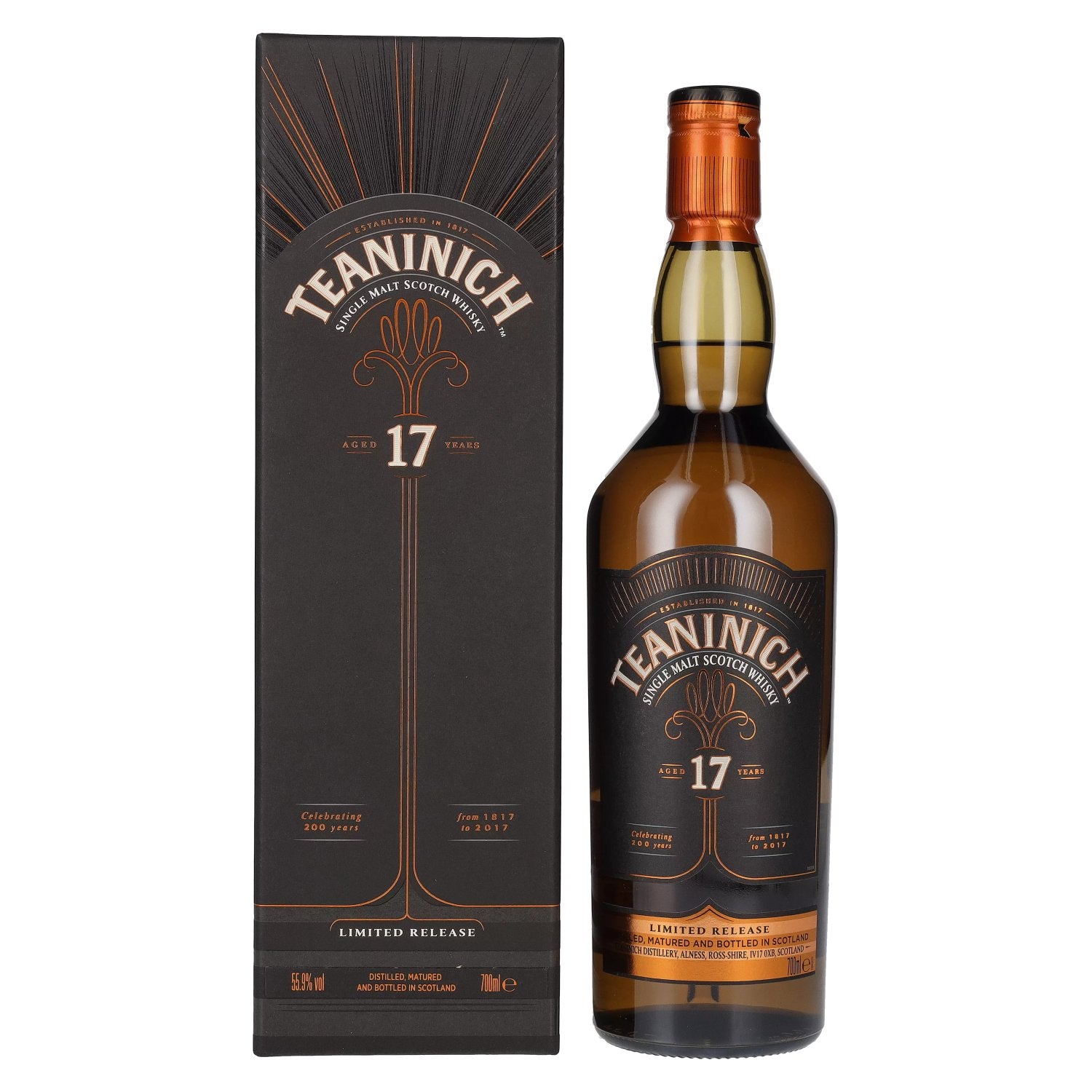 Teaninich 17 Years Old Single Malt Scotch Whisky Limited Release 2017 55,9% Vol. 0,7l in geschenkverpakking