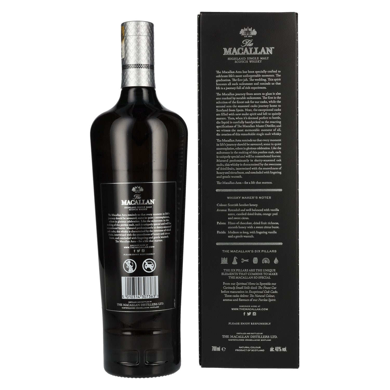 The Macallan AERA Highland Single Malt 40% Vol. 0,7l in geschenkverpakking