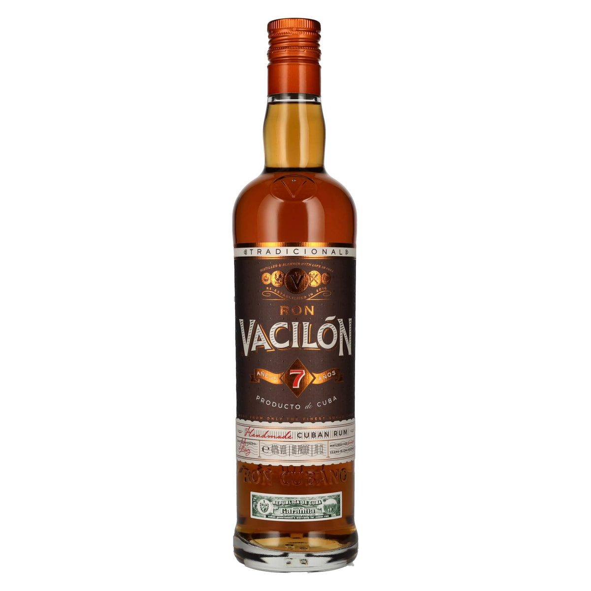 Ron Vacilón TRADICIONAL Añejo 7 Años 40% Vol. 0,7l