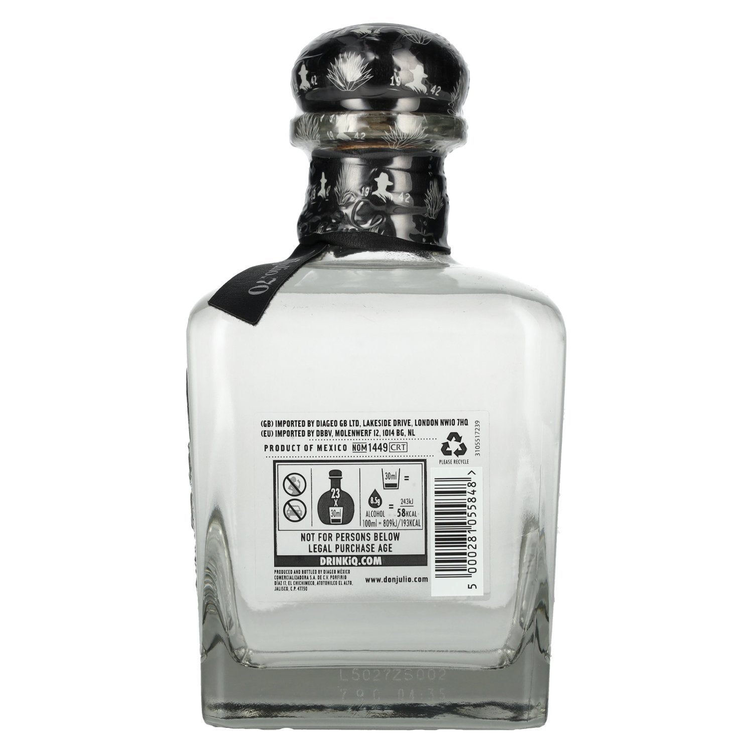 Don Julio 70 Tequila Crystal Claro Añejo 70th Anniversary Limited Edition 35% Vol. 0,7l