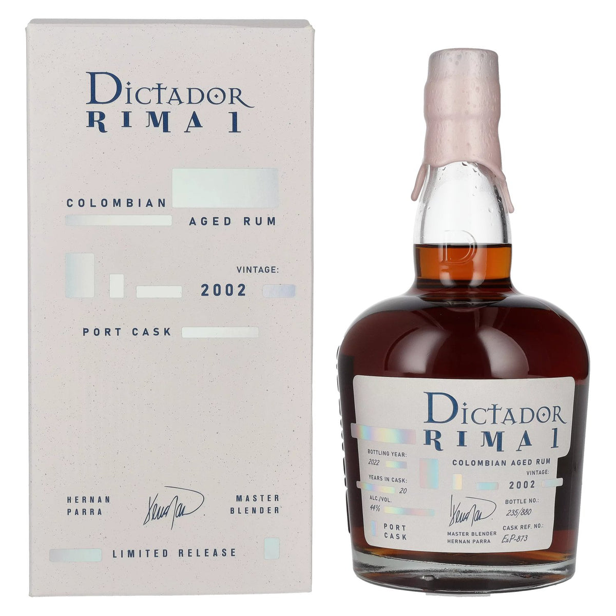 Dictador RIMA 1 20 Years Old Old Port CASK Vintage 2002 44% vol. 0.7 l in a gift box