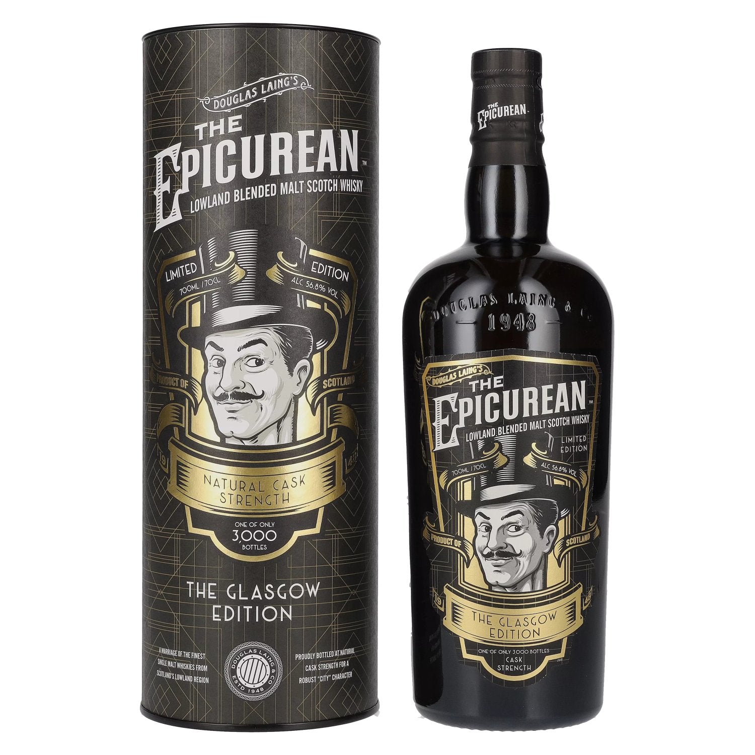 Douglas Laing THE EPICUREAN Glasgow Limited Edition 2022 56,8% vol. 0,7l en coffret cadeau