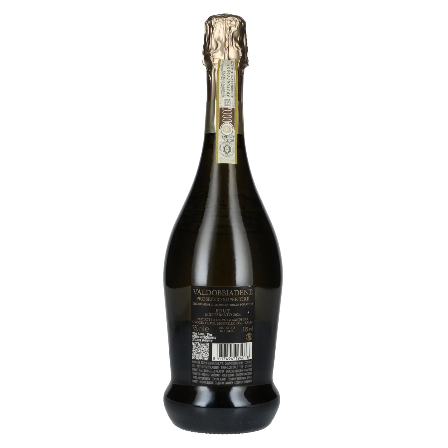 Villa Sandi Millesimato Valdobbiadene Prosecco Superiore Brut DOCG 2024 11% Vol. 0,75l