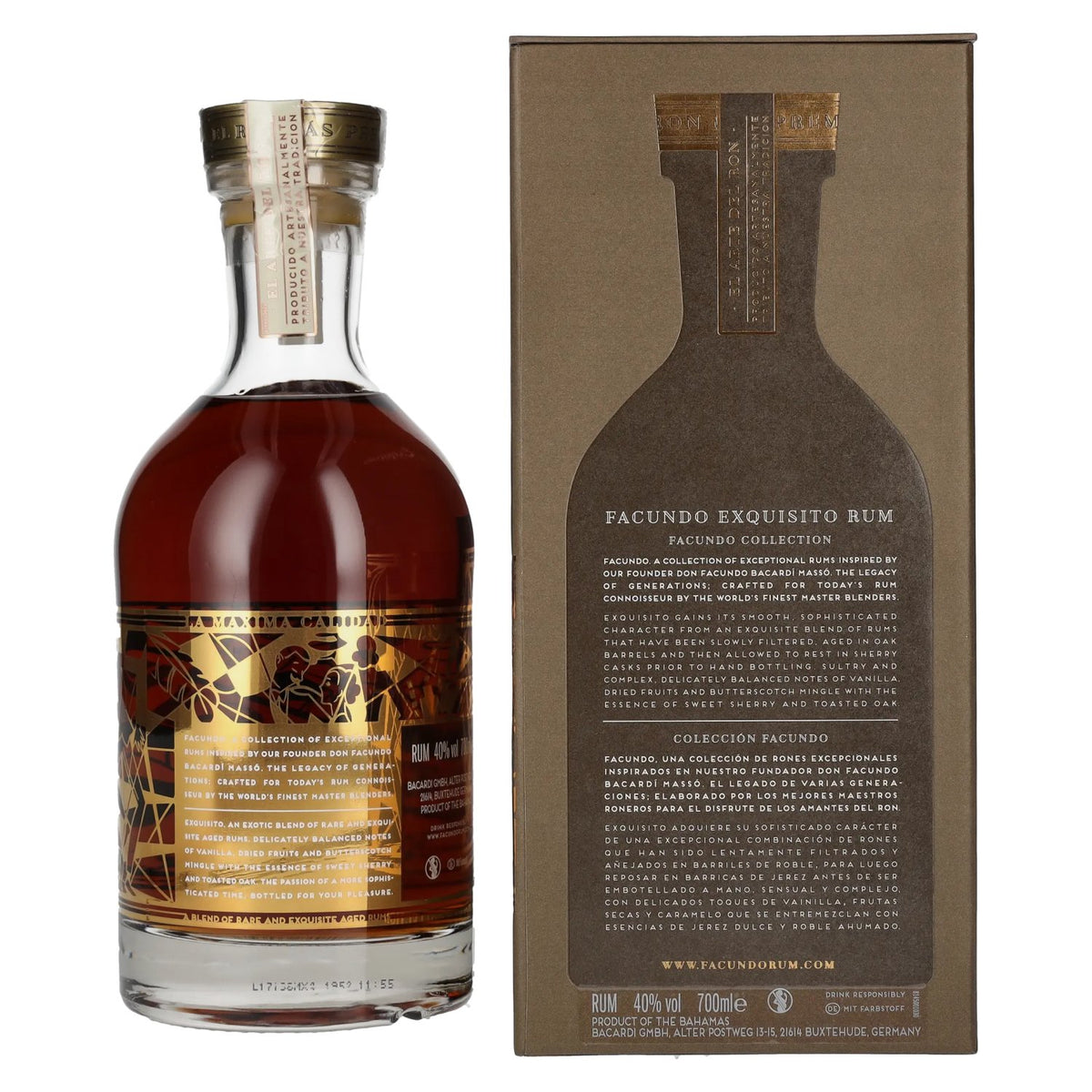 Facundo EXQUISITO Rum 40% vol. 0,7 l in geschenkverpakking