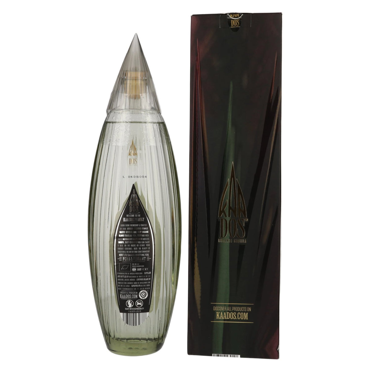 Tequila bio Kaa Dos Selection BLANCO 100 % Puro de Agave Azul, 40 % vol., 0,7 l, dans un coffret cadeau
