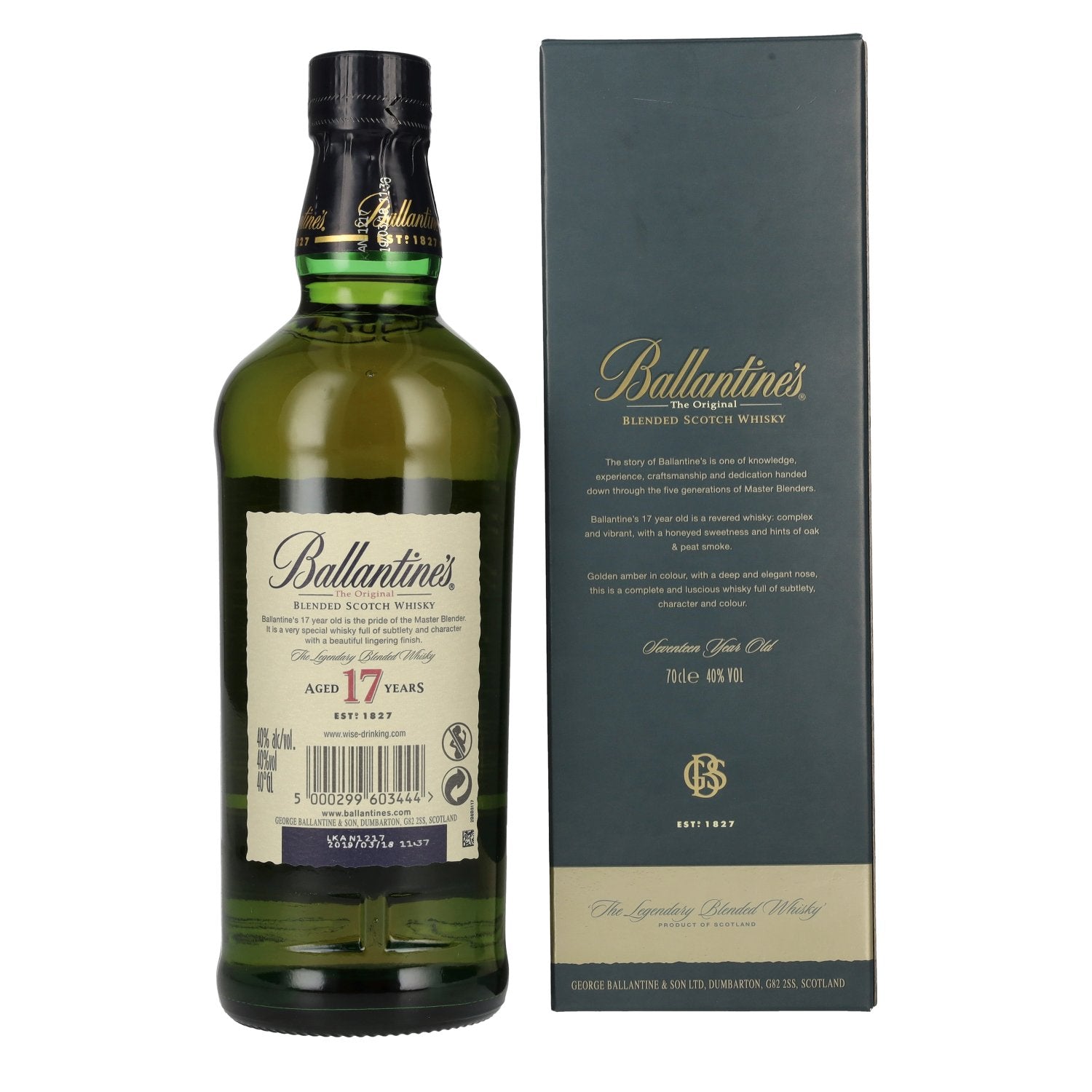 Ballantine's 17 Years Old Blended Scotch Whisky 40% Vol. 0,7l in gift box