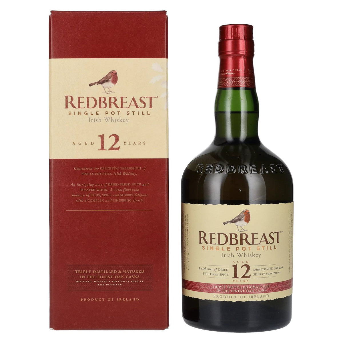 Redbreast 12 Years Old Single Pot Still Irish Whiskey 40% vol. 0.7 l in a gift box