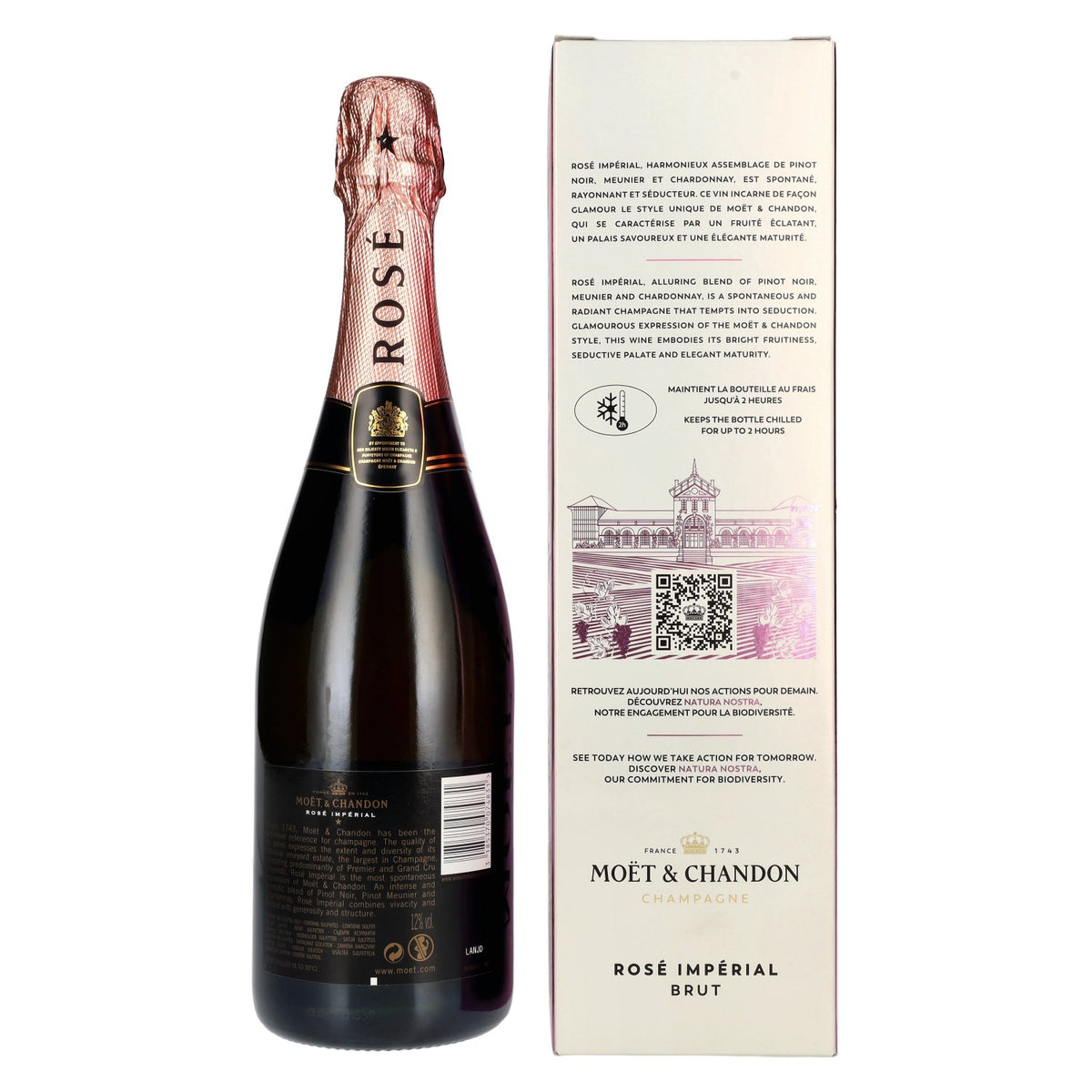 Champagne Moët &amp; Chandon ROSÉ IMPÉRIAL Brut « I Love You Edition » 12 % vol., 0,75 l, dans un coffret cadeau