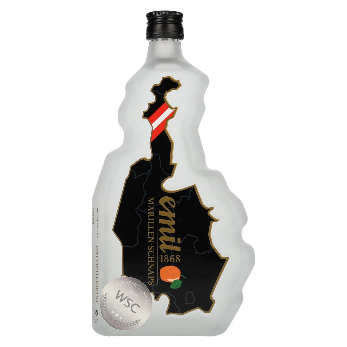 emil 1868 abrikozenschnaps 35% vol. 0,7 l in een Oostenrijkse fles