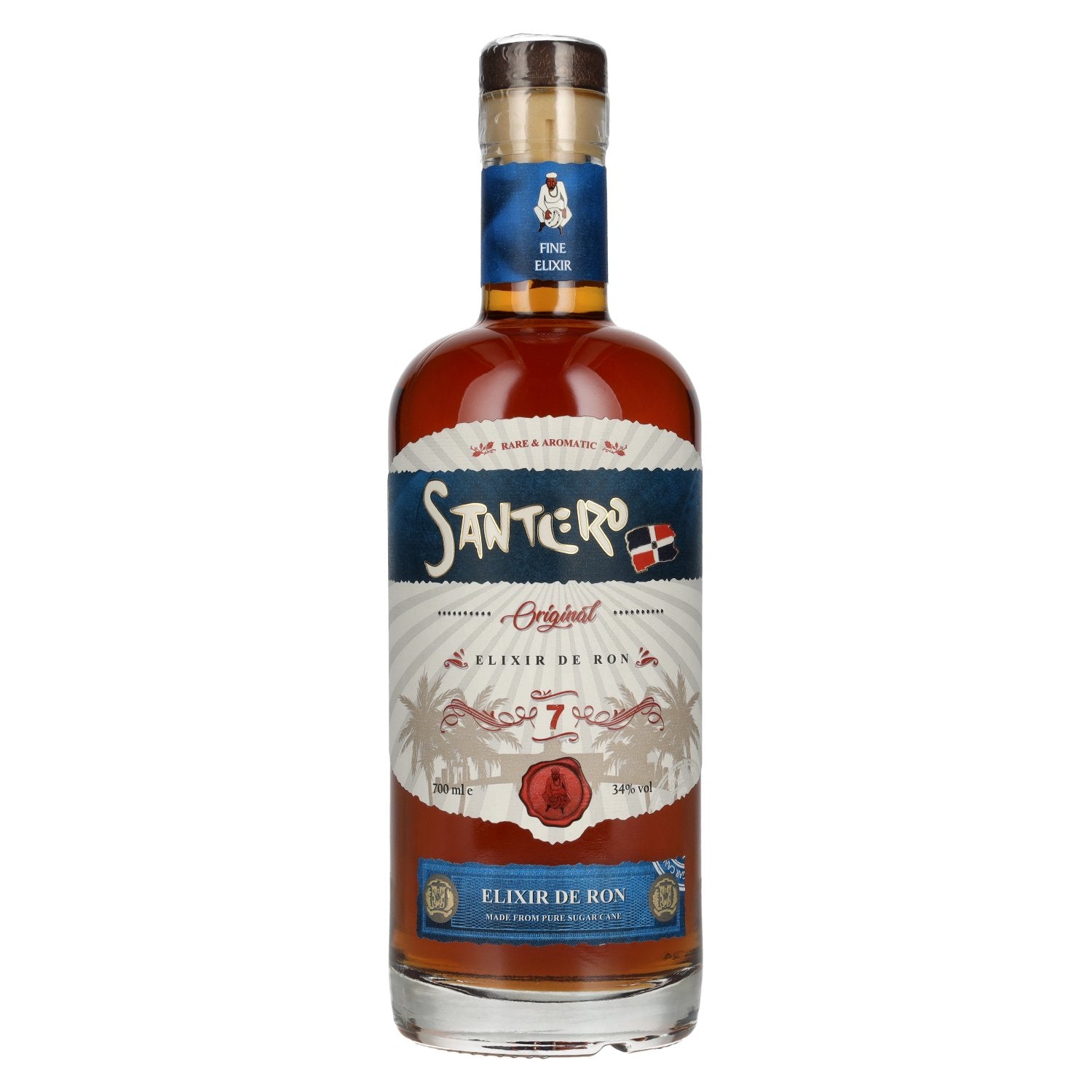 Santero 7 Jaar Oude Elixir De Roner Gedistilleerde drank 34% Vol. 0,7l