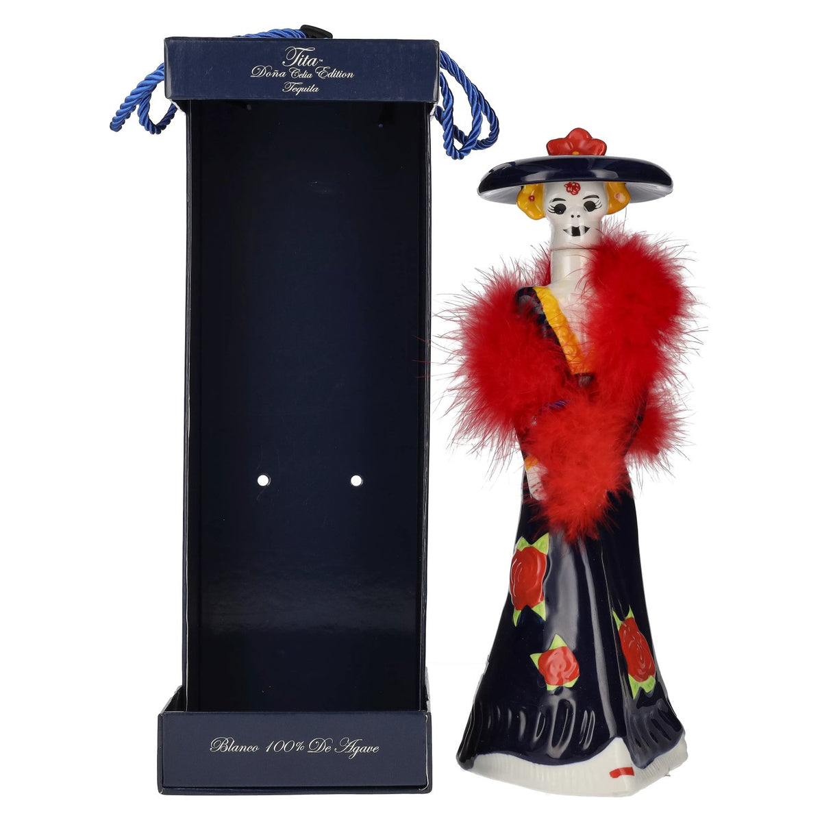 Dona Celia Tequila Blanco 100% Agave 40% vol. 0.7l in a gift box
