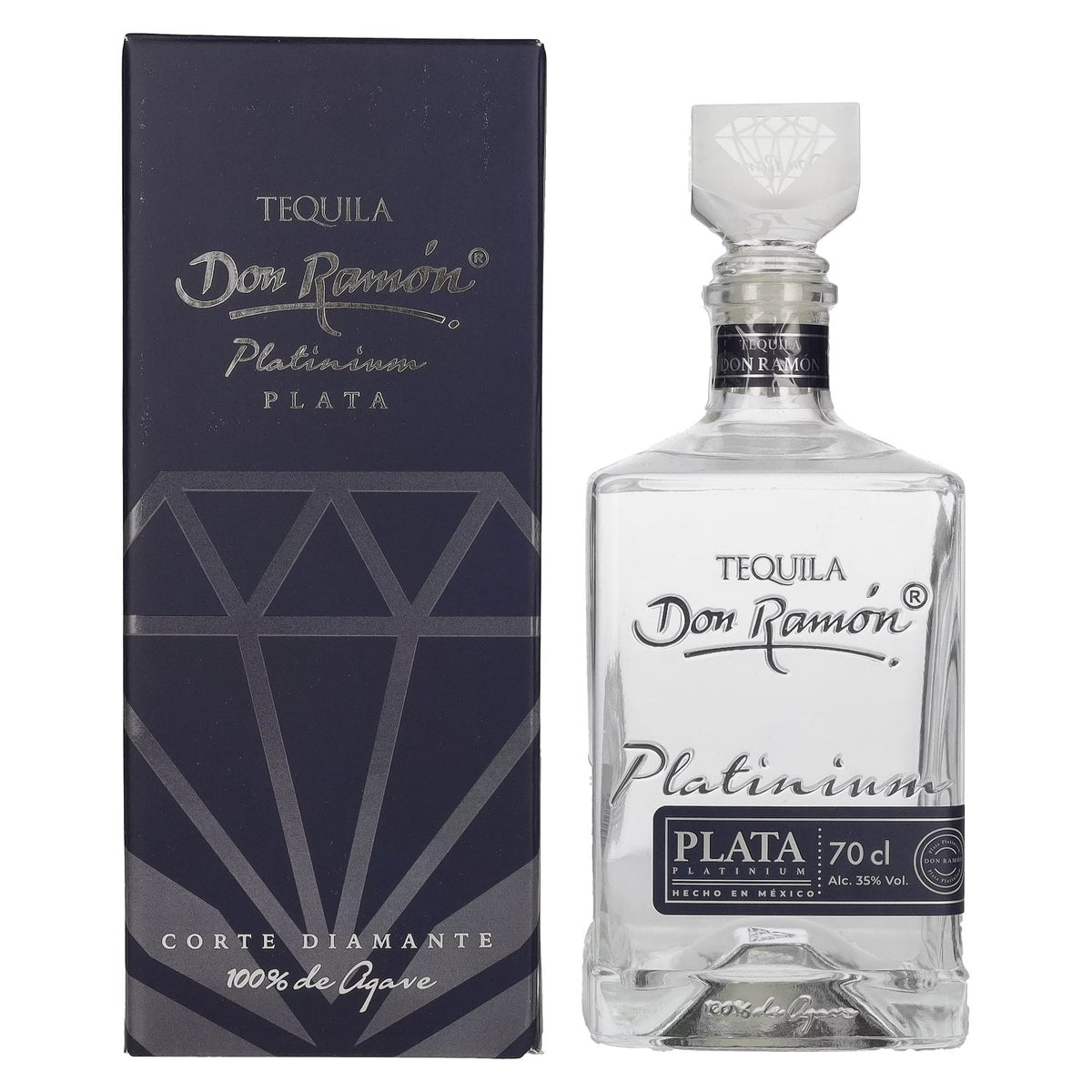 Don Ramón Platinum Plata 100% agave 35% vol. 0,7 l in geschenkverpakking