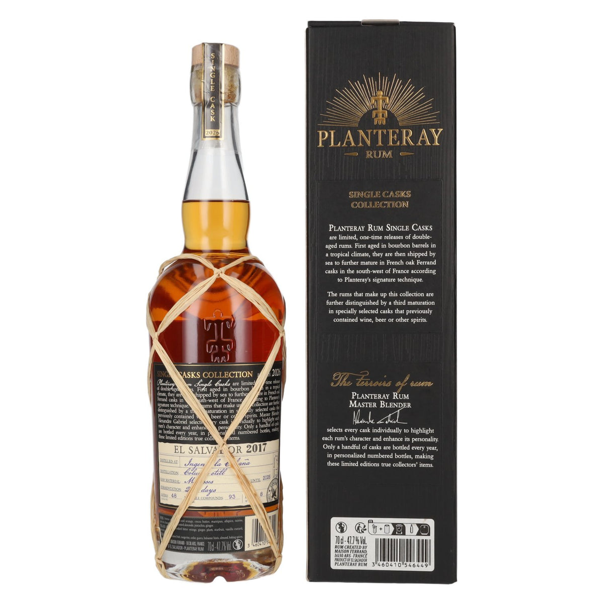 Planteray Rum EL SALVADOR Single Cask White Muscatel Barrel 2017 47,7% vol. 0,7 l in geschenkverpakking