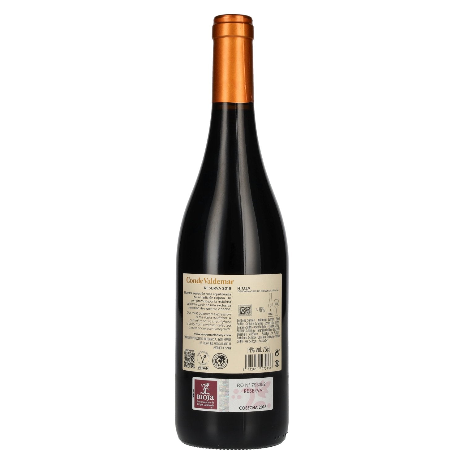 Conde Valdemar Reserva Rioja DOC 2018 14% Vol. 0,75l
