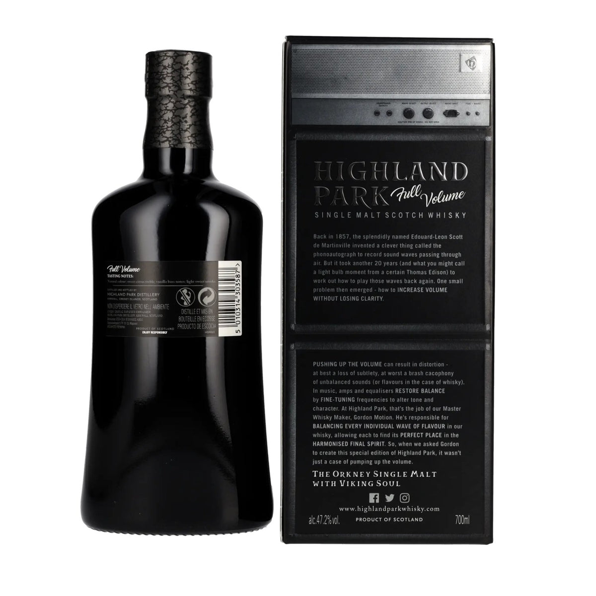Highland Park FULL VOLUME 1999/2017 Single Malt Scotch Whisky 47.2% ABV 0.7l in a gift box