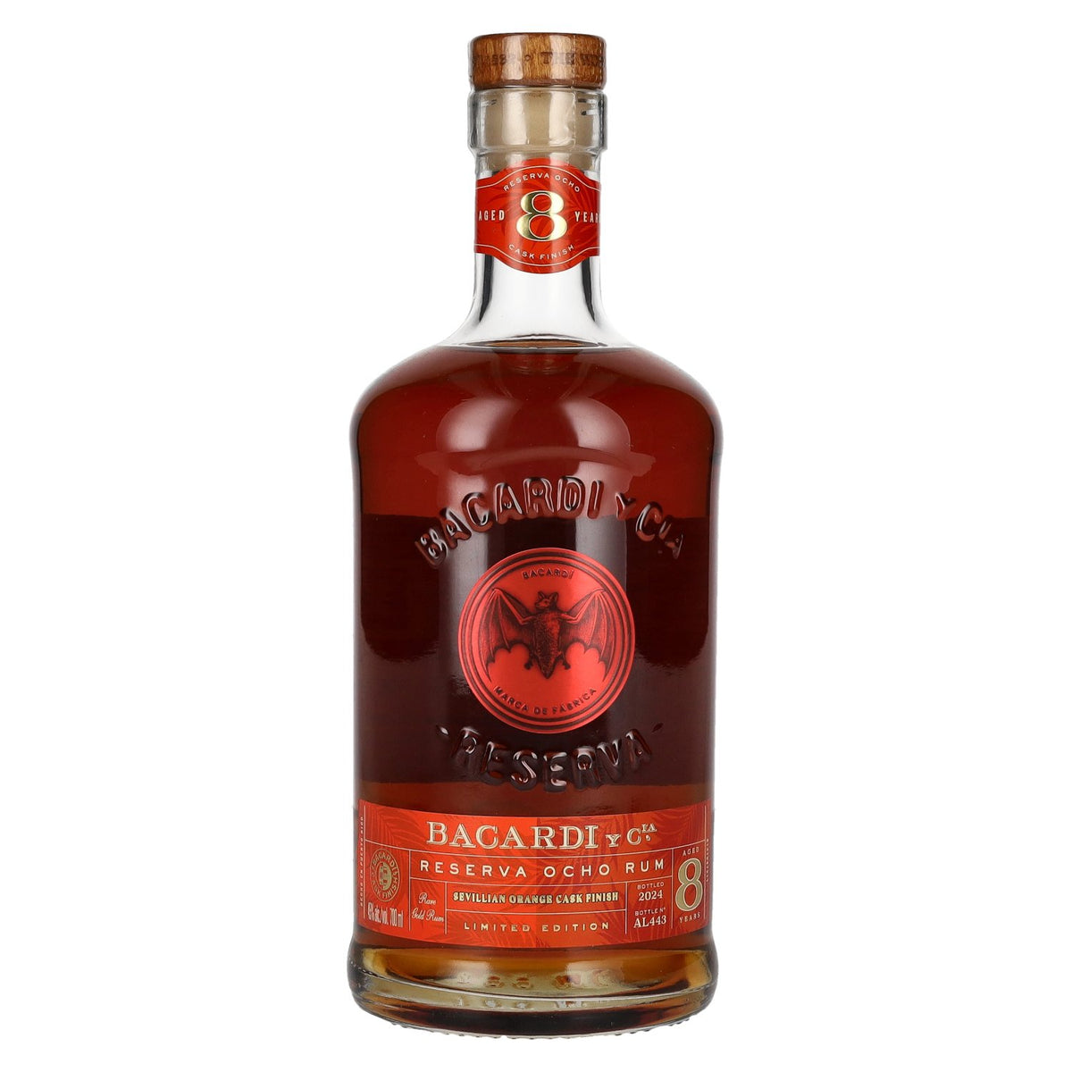 Bacardi 8 Años RESERVA OCHO Sevillian Orange Cask Finish Rum 45% vol. 0.7 l