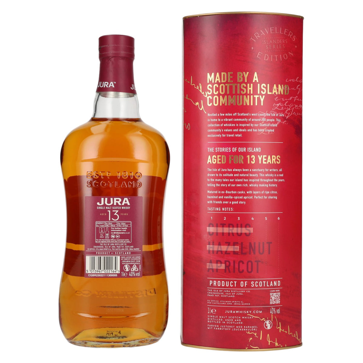 Jura 13 Years Old Single Malt Scotch Whisky 40% Vol. 1l in Geschenkbox