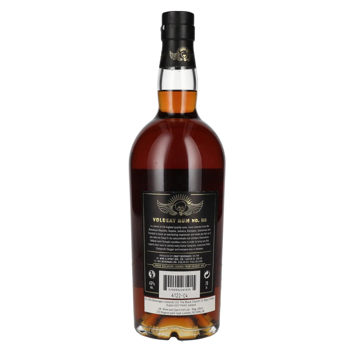 Volbeat Super Premium Caribbean and Guatemala Spirit Drink n° III 43 % vol. 0,7 l