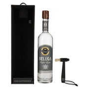 Beluga Gold Line Wodka Montenegro 40% Vol. 0.7l in lederlook geschenkverpakking met borstel