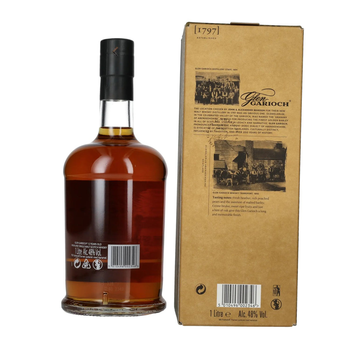 Glen Garioch 12-Year-Old Highland Single Malt Scotch Whisky, 48% ABV, 1 litre, in a gift box