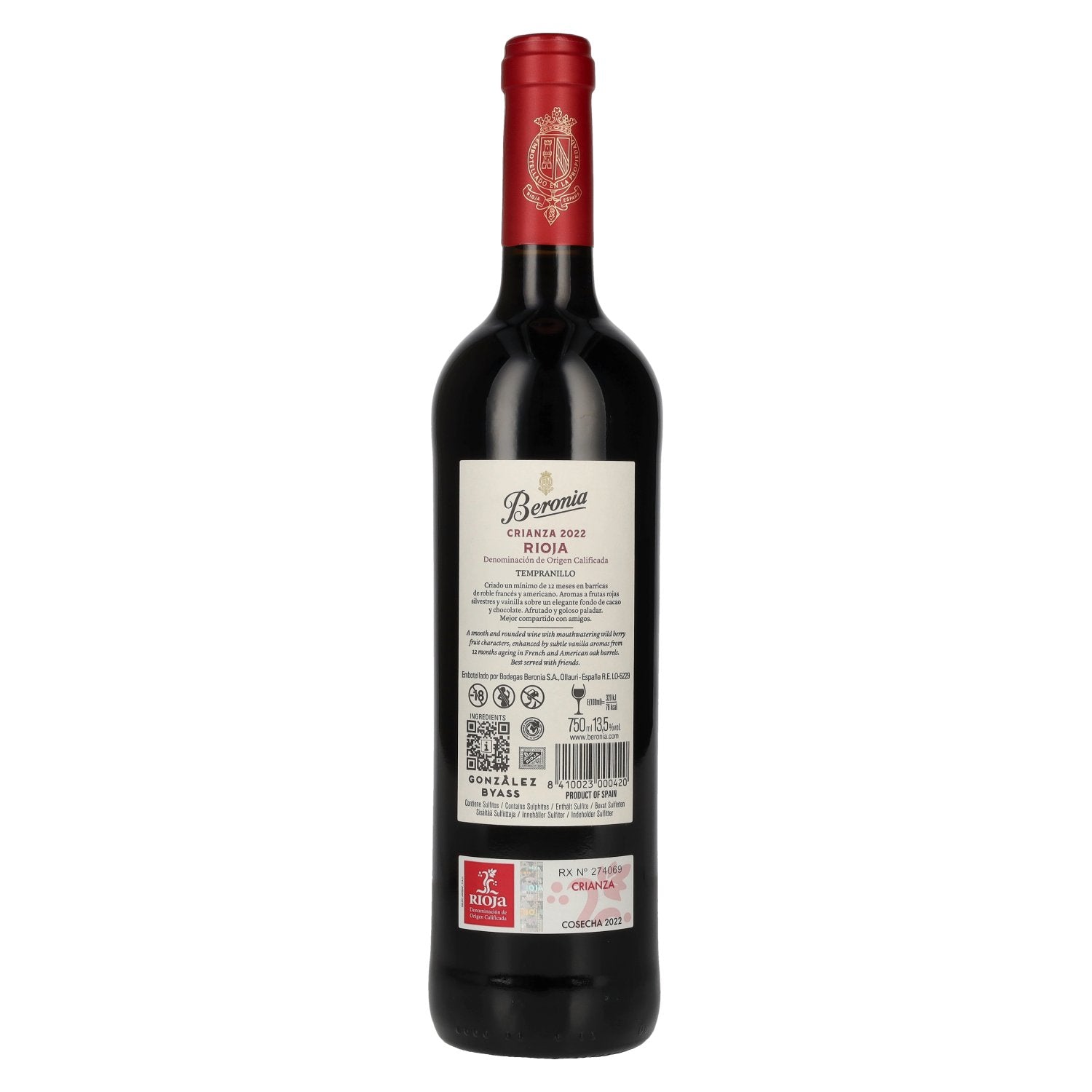 Beronia Crianza Rioja DOC 2022 13,5% Vol. 0,75l