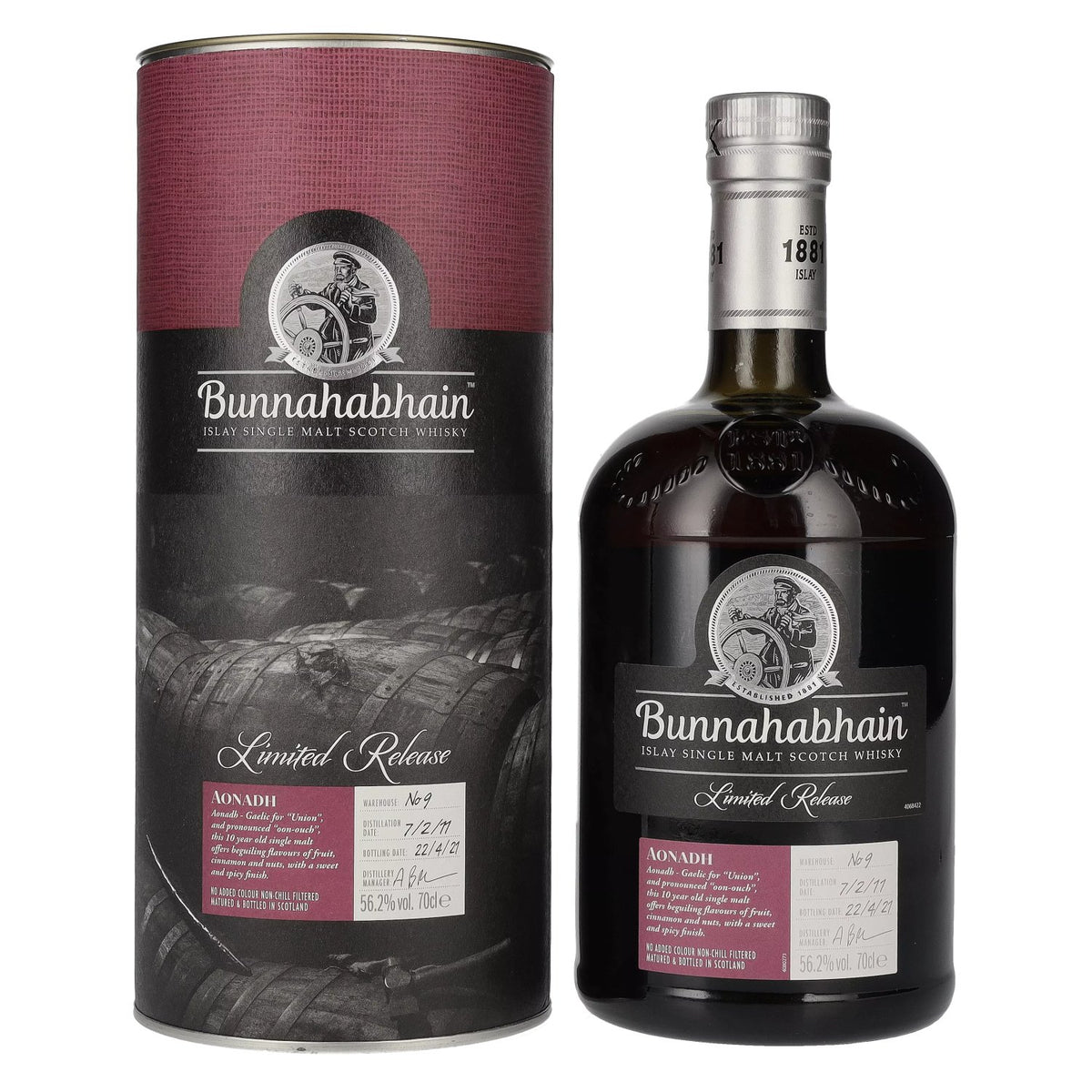 Bunnahabhain AONADH Islay Single Malt Limited Release No. 9 56.2% ABV 0.7l in a gift box